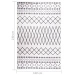 vidaXL Tapis lavable antidérapant 160x230 cm noir et blanc