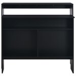 vidaXL Table de bar avec 2 dessus de table Noir 130 x 40 x 120 cm