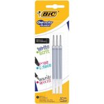 BIC Lot de 3 Recharges pour stylo roller encre gel effaçable Gelocity Illusion - Noir