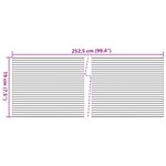 vidaXL Brises-vues de jardin 10 Pièces noir 252 5x19 cm PVC