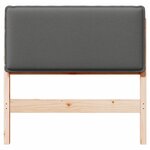 vidaXL Tête de lit capitonnée Gris Naturel et Clair 75 cm Pin massif