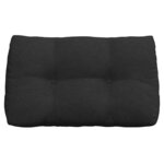 vidaXL Coussin de Dos Noir 80 x 24 x 50 cm tissu