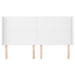 vidaXL Tête de lit avec oreilles Blanc 203x16x118/128 cm Similicuir