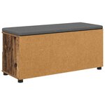 vidaXL Banc d'entrée avec coussin Bois ancien 100 x 38 x 46 cm