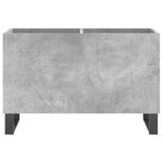 vidaXL Armoire à disques gris béton 74 5x38x48 cm bois d'ingénierie