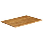 vidaXL Dessus de table 90x80x2 5 cm bord vivant bois massif manguier