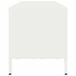 vidaXL Meuble TV blanc 135x39x43 5 cm acier laminé à froid