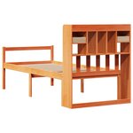 vidaXL Lit bibliothèque sans matelas cire marron 75x190 cm pin massif