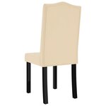 vidaXL Chaises à manger lot de 4 crème velours