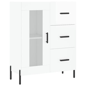 vidaXL Buffet Blanc brillant 69 5x34x90 cm Bois d'ingénierie