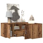 vidaXL Armoire d'angle vieux bois 160x40x45 cm bois d'ingénierie