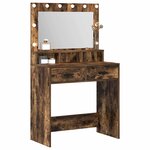 vidaXL Table de Toilette Chêne fumé 79 x 41 x 135 cm Bois d'ingénierie