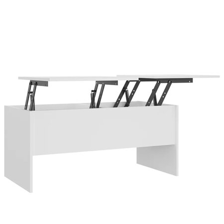 vidaXL Table basse Blanc 102x50 5x46 5 cm Bois d'ingénierie