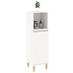 vidaXL Armoire de salle de bain blanc 30x30x100 cm bois d'ingénierie