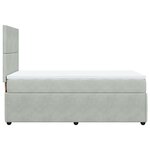 vidaXL Sommier à lattes de lit et matelas Gris clair 80x200 cm Velours