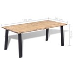 vidaXL Table de salle à manger 170 x 90 cm Bois d'acacia massif