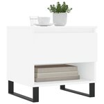 vidaXL Tables basses 2 Pièces blanc 50x46x50 cm bois d'ingénierie