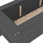 vidaXL Lit surélevé de jardin gris 199 5x40x39 cm bois de pin massif