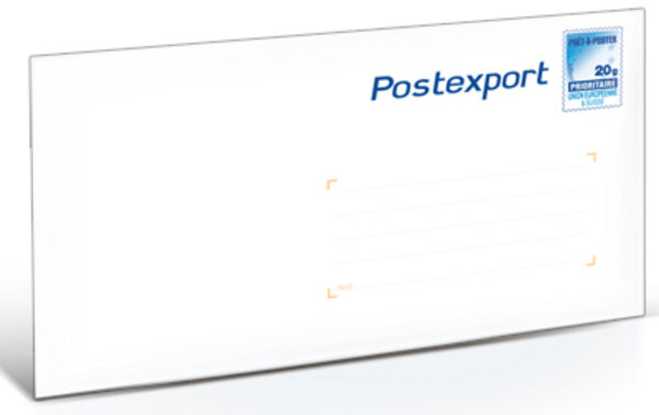 Enveloppe Postexport 20g - Union Européenne et Suisse - Lot de 10