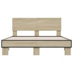 vidaXL Cadre de lit sans matelas chêne sonoma 140x190 cm
