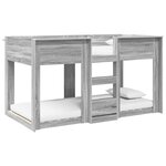 vidaXL Lit Superposé pour Enfants Gris Sonoma 90 x 200 cm