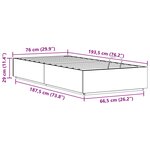 vidaXL Cadre de lit ottoman Blanc 75 x 190 cm Pin massif