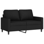 vidaXL Ensemble de canapés 3 Pièces avec coussins Noir Velours