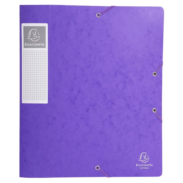 Boite De Classement Cartobox Dos 60mm Carte Lustrée - A4 - Violet - X 10 - Exacompta