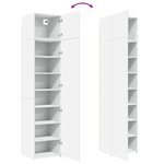 vidaXL Armoire de rangement mince blanc 50x42 5x225 cm