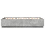 vidaXL Cadre de lit sans matelas gris béton 160x200 cm