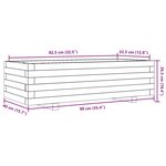 vidaXL Jardinière cire marron 90x40x26 5 cm bois de pin massif