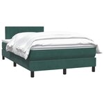 vidaXL Sommier à lattes de lit et matelas vert foncé 120x210cm velours