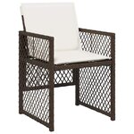 vidaXL Ensemble de salle à manger pour jardin 5 Pièces Marron polyrotin