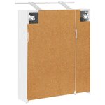 vidaXL Armoire Miroir de Salle de Bain Blanc 60 x 14 5 x 70 cm