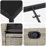 vidaXL Ensemble de salle à manger pour jardin 3 Pièces Gris clair