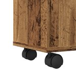 vidaXL Meuble étroit de salle de bain à roulettes vieux bois