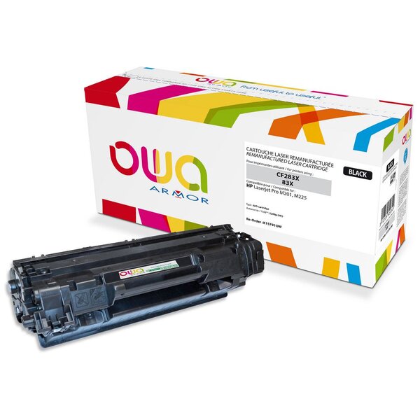 Toner d'encre remanufacturé, compatible pour HP 83X CF283X - Noir