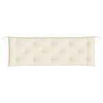 vidaXL Coussin de banc de jardin blanc crème 150x50x7 cm tissu oxford