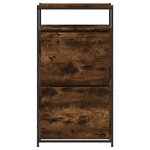 vidaXL Armoire à chaussures chêne fumé 60x34x112 cm bois d'ingénierie