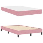vidaXL Lit boxspring avec matelas Rose 120 x 200 cm Velours