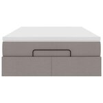 VidaXL Cadre de lit ottoman avec matelas taupe 120x190 cm tissu