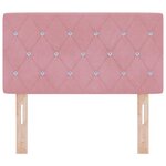 vidaXL Tête de lit avec tête de lit Rose 80 cm Cuir synthétique