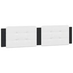 vidaXL Cadre de lit sans matelas noir et blanc 200x200 cm similicuir