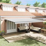 vidaXL Auvent avec Anthracite 6 × 3 5 m Métal