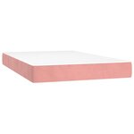 vidaXL Matelas de lit à ressorts ensachés fermeté moyenne rose 120x210x20 cm velours