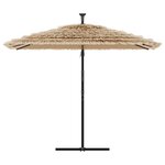 vidaXL Parasol de jardin avec LED et mât en acier marron 269x269x235cm