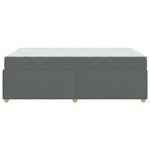vidaXL Cadre de lit avec matelas Gris foncé 120 x 190 cm tissu