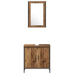 vidaXL Ensemble de mobilier de salle de bain avec étagère 4 Pièces Marron