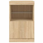 vidaXL Buffet avec lumières LED chêne sonoma 41x37x67 cm