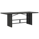 vidaXL Ensemble de bistro de jardin 7 Pièces coussins noir poly rotin